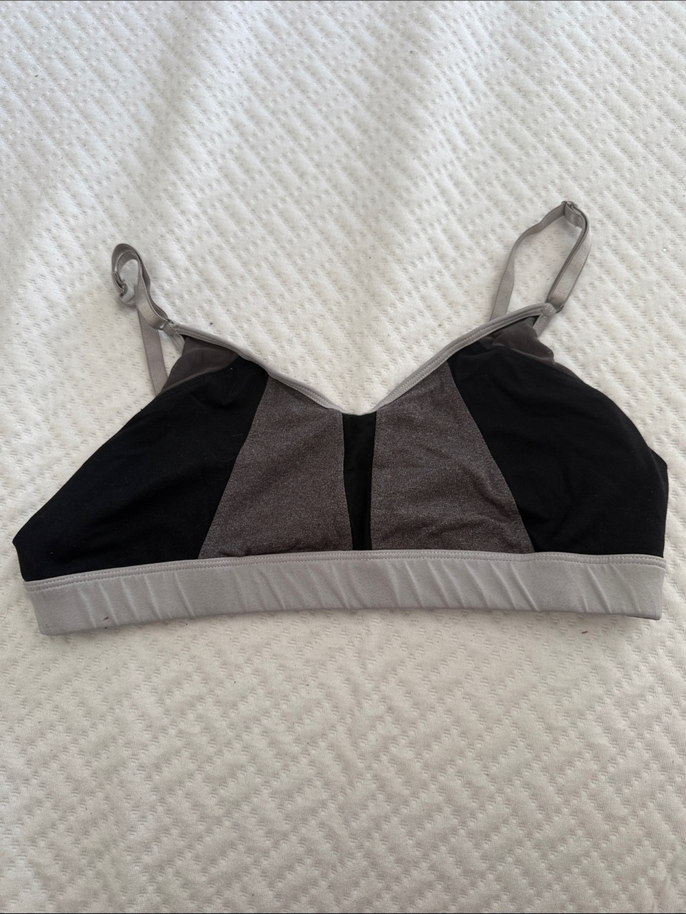 Alo Yoga Black & Grey Sports Bra